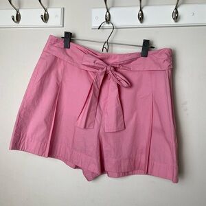 Pink Women's Shorts with Bow Detail size 14